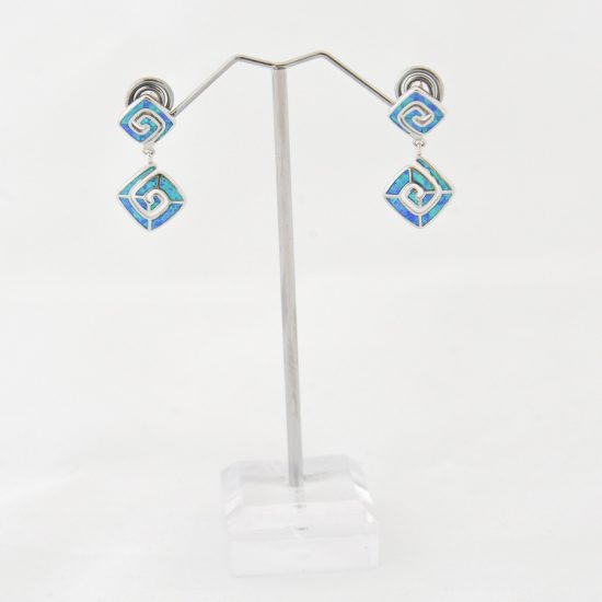 Σκουλαρίκι Κρεμαστό με Οπάλ Μαίανδρο