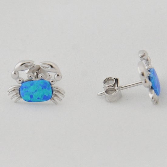 Σκουλαρίκι Καβουράκι Οπάλ