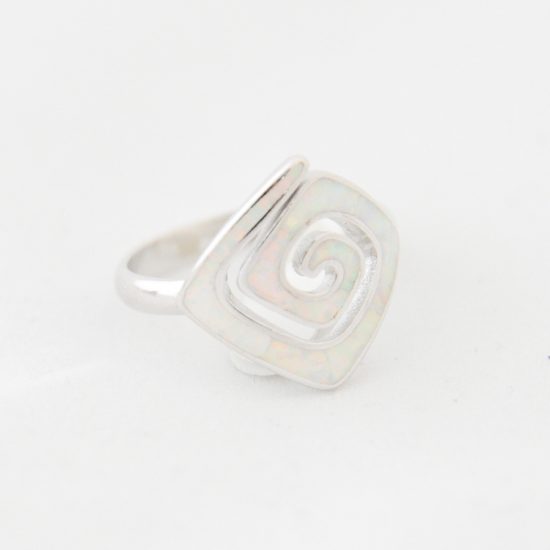 Δαχτυλίδι Μαίανδρος Μεγάλο Λευκό Οπάλ