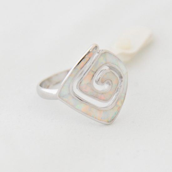 Δαχτυλίδι Μαίανδρος Μικρό Λευκό Οπάλ