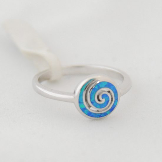 Δαχτυλίδι Σπείρα Μπλε Οπάλ