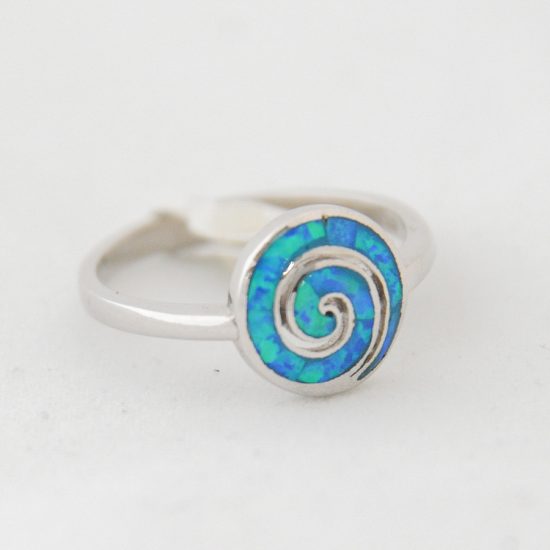 Δαχτυλίδι Σπείρα Μεσαίο Μπλε Οπάλ