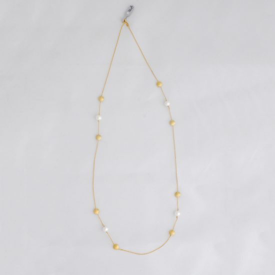 Κολιέ Χρυσό K14 με Πέρλες μακρύ