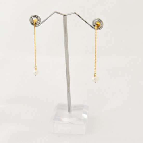 Σκουλαρίκι Στίκ Κρεμαστό Πέρλα